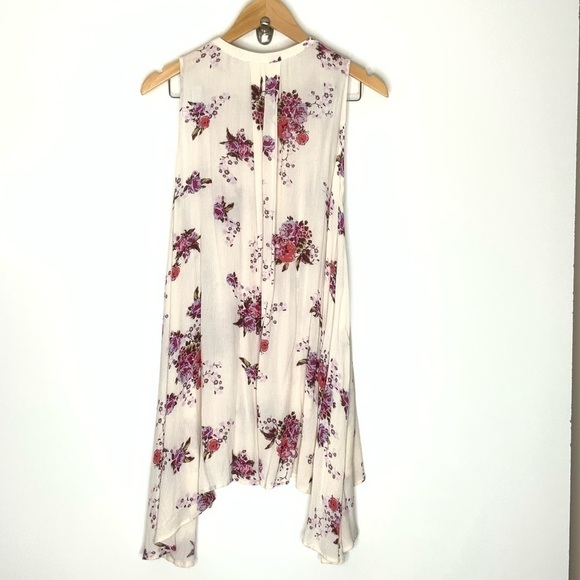 FREE People Floral Mini Dress in Beige. Size Small. - Picture 4 of 4